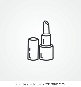 Lipstick line icon. Lipstick outline icon.