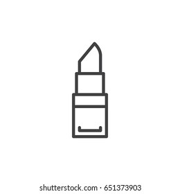 Lipstick line icon, outline vector sign, linear style pictogram isolated on white. Symbol, logo illustration. Editable stroke. Pixel perfect