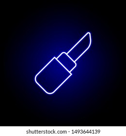 lipstick line neon icon. Elements of Beauty and Cosmetics illustration icon. Signs and symbols can be used for web, logo, mobile app, UI, UX