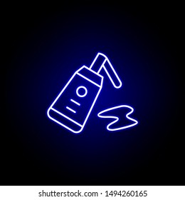lipstick line neon icon. Elements of Beauty and Cosmetics illustration icon. Signs and symbols can be used for web, logo, mobile app, UI, UX on black background