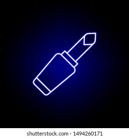 lipstick line neon icon. Elements of Beauty and Cosmetics illustration icon. Signs and symbols can be used for web, logo, mobile app, UI, UX on black background