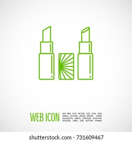 lipstick line vector icon