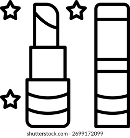 Design de ícone de vetor de linha de batom