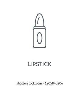 Lipstick linear icon. Lipstick concept stroke symbol design. Thin graphic elements vector illustration, outline pattern on a white background, eps 10.