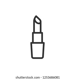 Lipstick. linear icon. Line with editable stroke