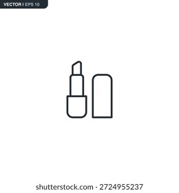Batom, sinal de estilo linear para conceito móvel e web design. Símbolo, ilustração de logotipo. Gráficos de vetor perfeitos com pixel