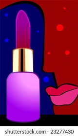 lipstick with lips	