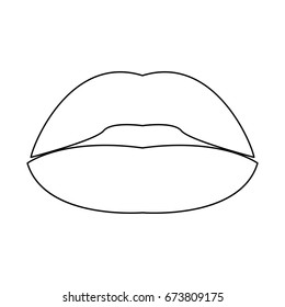 Lipstick or lips icon .