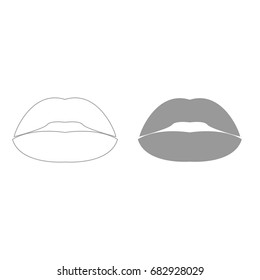 Lipstick or lips icon .