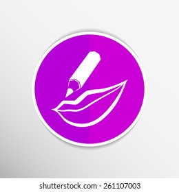 lipstick and lips vector