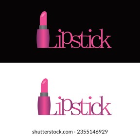 Logo-Design von Lippenstift, Make-up-Logo-Design 
