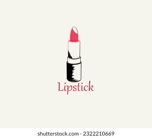 
lipstick logo. eps makeup logo design. fashion and beauty logo design 