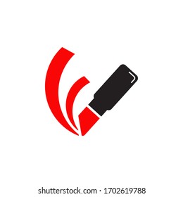 Icono de lápiz labial diseño vectorial