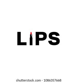 Lipstick logo icon template
