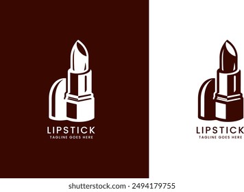 Lipstick logo, lips red icon, female face lipstick graphic design symbol minimalist 