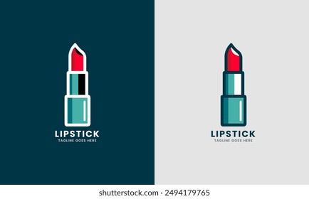 Lipstick logo, lips red icon, female face lipstick graphic design symbol minimalist 