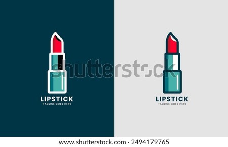 Lipstick logo, lips red icon, female face lipstick graphic design symbol minimalist 