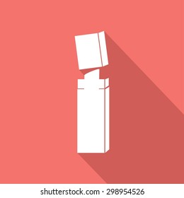 lipstick with a long shadow