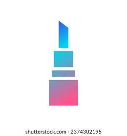 Lipstick love icon solid gradient red purple blue colour mother day illustration vector element and symbol perfect.