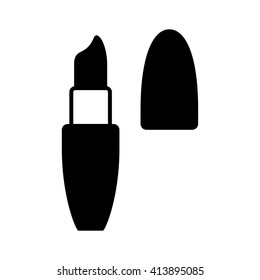 lipstick make up black simple icon