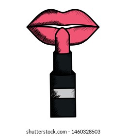 lipstick make up drawing icon