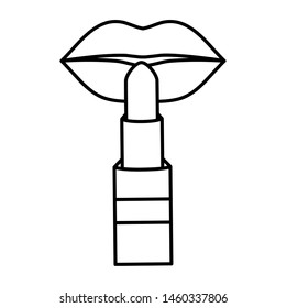 lipstick make up drawing icon