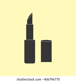 Lipstick Make Up Icon. Red lipstick. Vector illustration