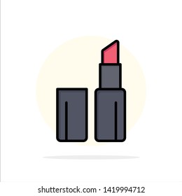 Lipstick, Makeup Abstract Circle Background Flat color Icon