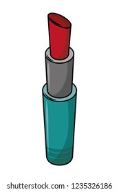Lipstick makeup cartoon