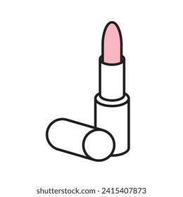 lápiz labial. vectorial de alineación de cosméticos de lápiz labial de maquillaje. ilustración cosmética de diseño de paquetes.