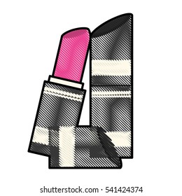 lipstick makeup icon image vector illustration design 