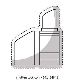 lipstick makeup related icon image vector illustration design 