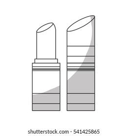 lipstick makeup related icon image vector illustration design 