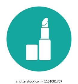 Lipstick makeup vector icon white