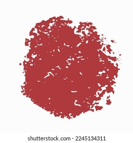 Lipstick mark. Textured abstract blotch in pink. Vector
