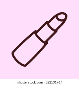 Lipstick Minimalistic Flat Line Outline Stroke Icon Pictogram Symbol