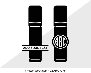 Lipstick Monogram SVG Printable Vector Illustration