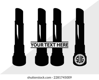 Lipstick Monogram Vector Illustration Silhouette