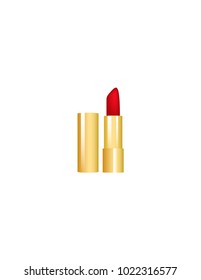 Lipstick on white background