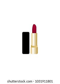 Lipstick on white background