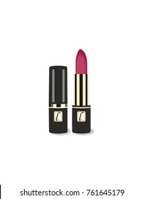 Lipstick on white background