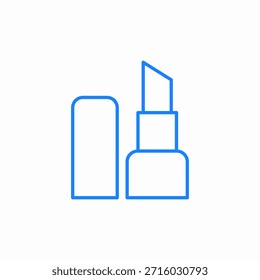 Vector de signo de icono de lápiz labial abierto