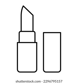 Lipstick Outline bold Vector Icon which can be easily modified or Edited 