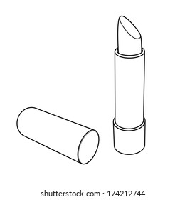 Lipstick outline vector