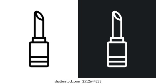 Batom contornado ícone vetor coleção.
