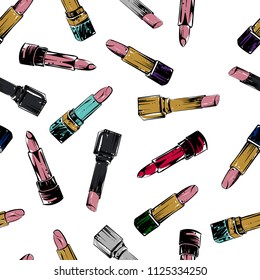 Lipstick pattern, vector