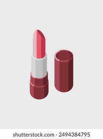 Lipstick pink color. Color vector illustration.