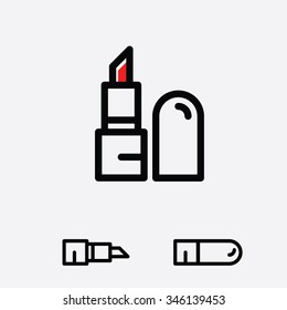 Lipstick pomade vector icon