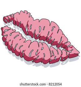lipstick print illustration