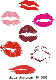lipstick print.This image is a vector illustration and can be scaled to any size without loss of resolution. This image will download as a .eps file.
